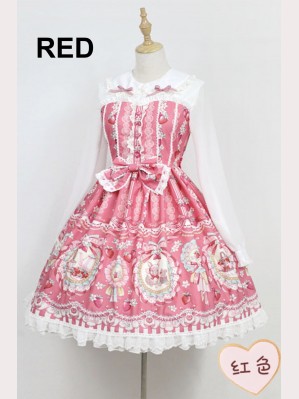 Souffle Song strawberry rabbit lolita dress long sleeves OP